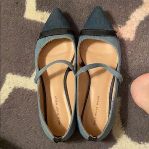 Denim flat shoes